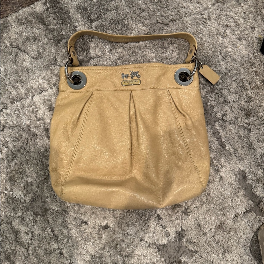Coach Tan Leather Shoulder Bag